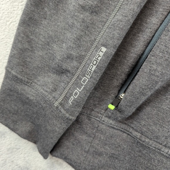Polo Sport Hoodie Mens Large Gray Full Zip Stretch Outdoor Active Training Soft - Picture 5 of 12